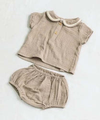 Baby 100% Cotton Double Gauze Baby Outfit Set